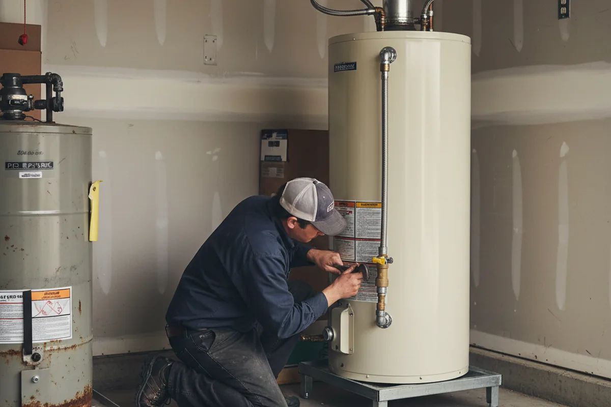 Water heater and shutoff valve replacement in Montebello