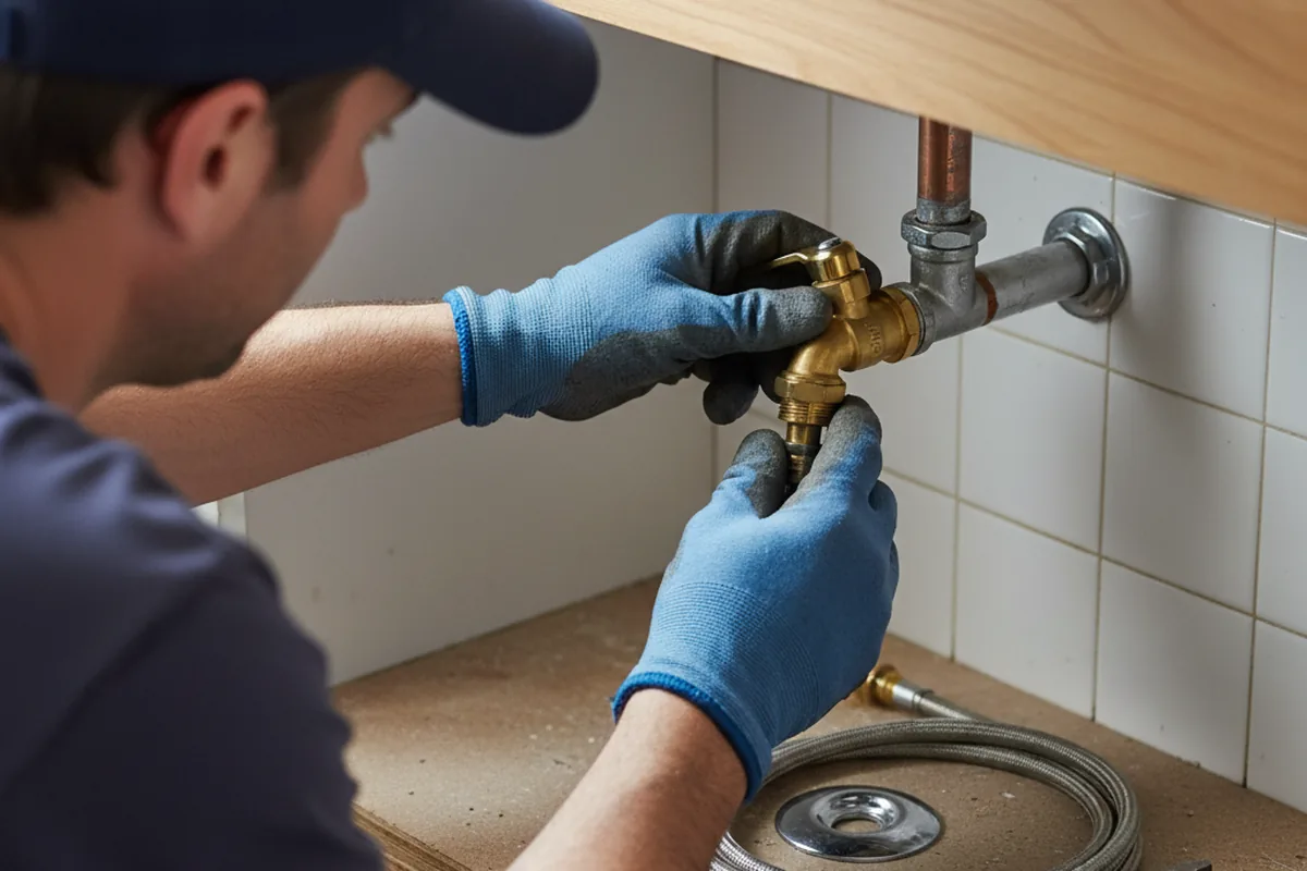 Shutoff valve and fitting work during Emergency Plumbing in Montebello
